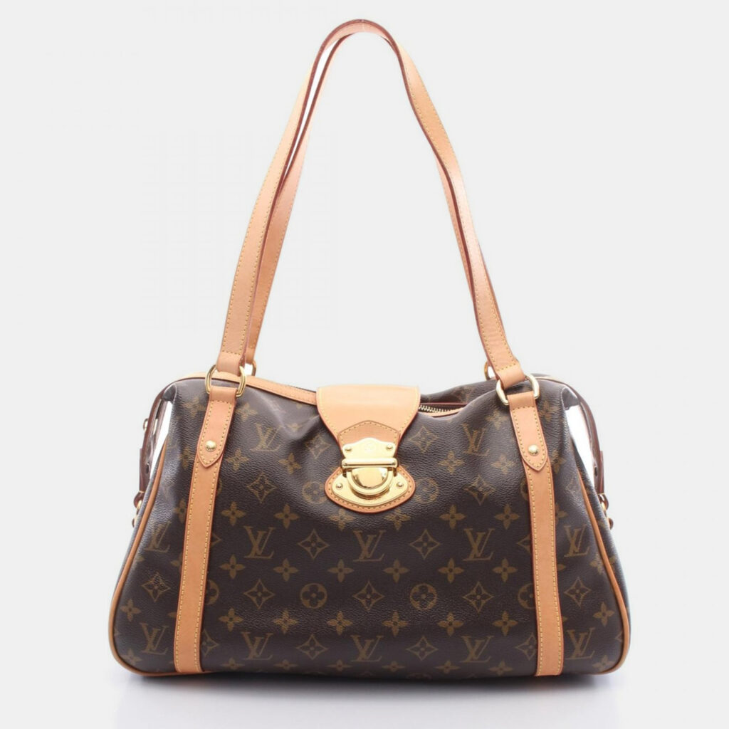 Louis Vuitton Stresa Pm Shoulder Bag Monogram Canvas Leather Brown