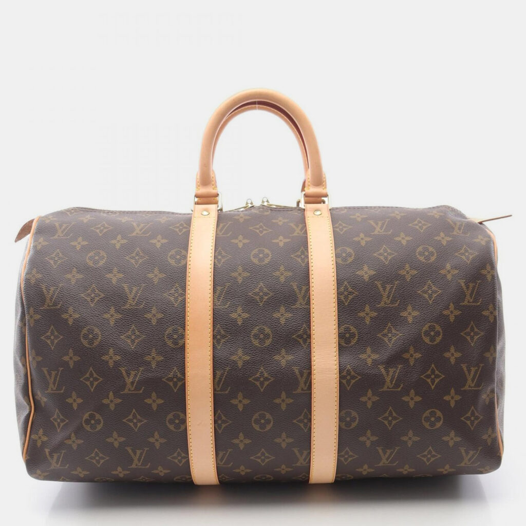 Louis Vuitton Keepall 45 Traveling Handbag Monogram Canvas Louis Vuitton Keepall 45 Traveling Handbag Monogram Canvas