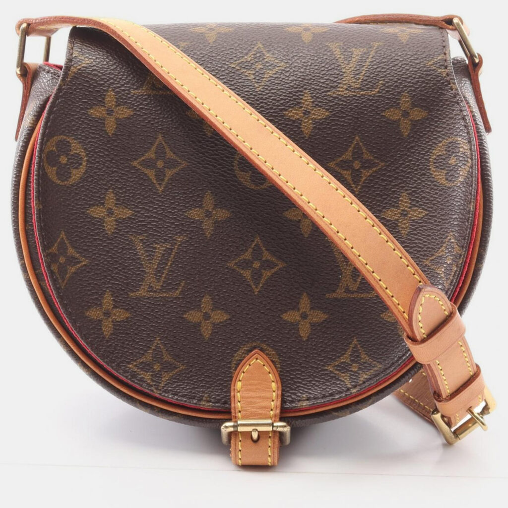 Louis Vuitton Tambourine Shoulder Bag Monogram Canvas Brown Louis Vuitton Tambourine Shoulder Bag Monogram Canvas Brown