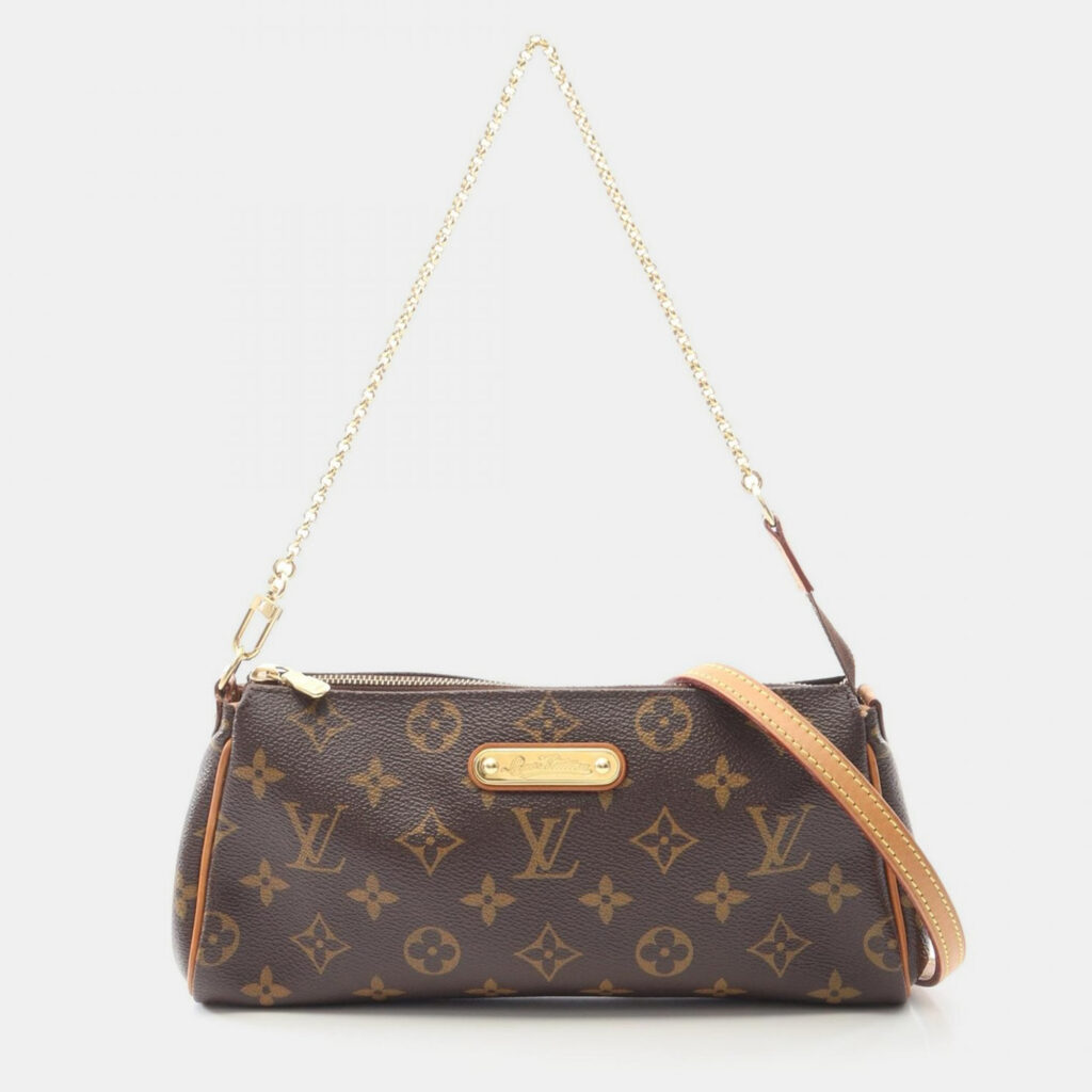 Louis Vuitton Eva Brown Monogram Canvas Leather Shoulder Bag