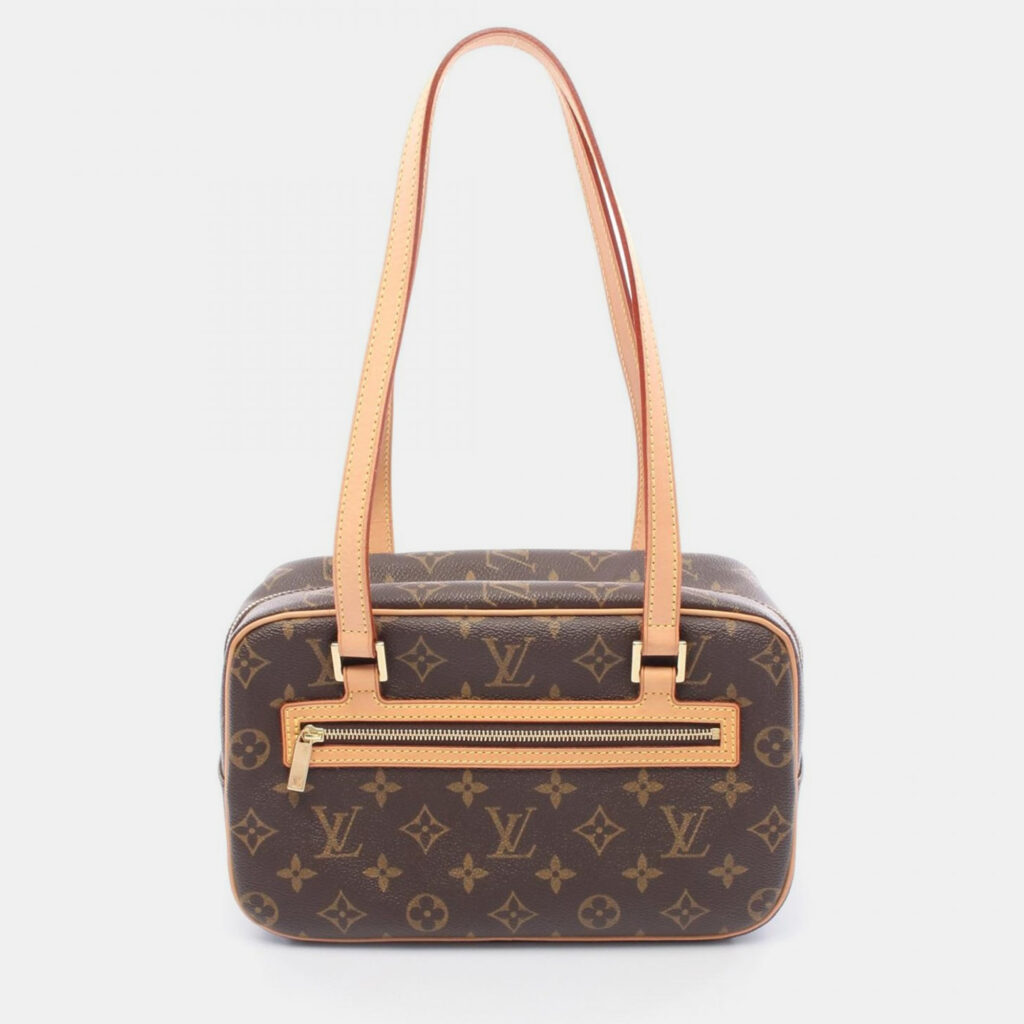 Louis Vuitton Cite MM Brown Monogram Canvas Leather Shoulder Bag