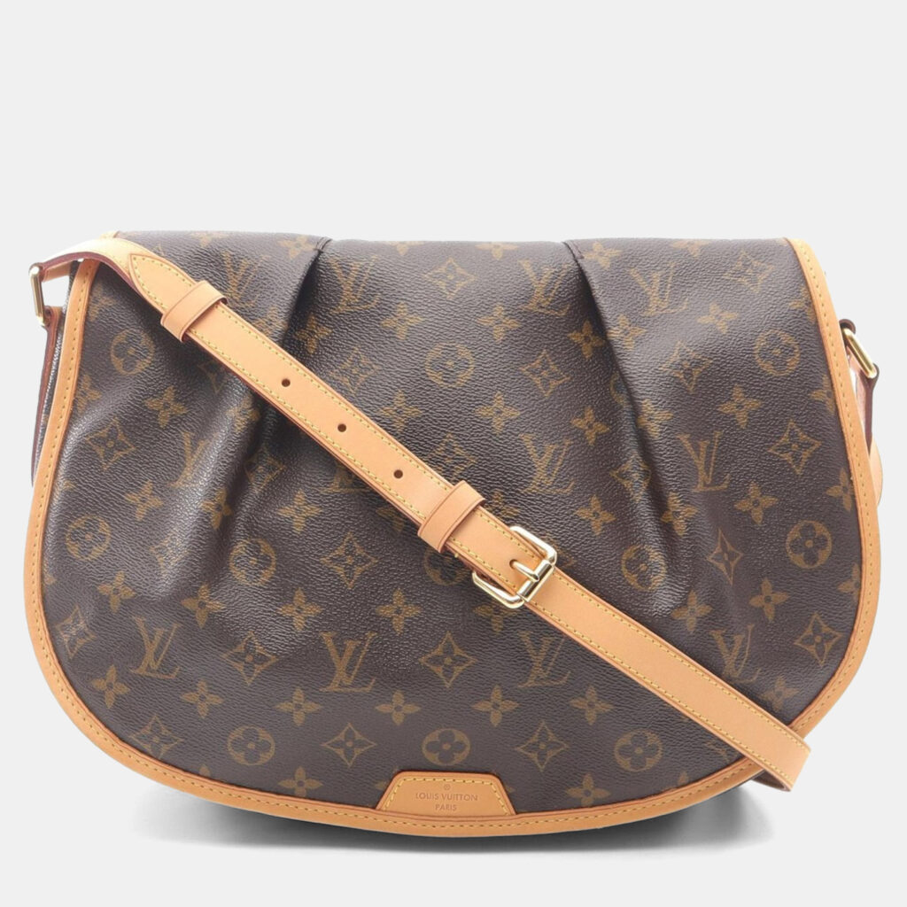Louis Vuitton Ménilmontant MM Brown Monogram Canvas Shoulder Crossbody Bag Louis Vuitton Ménilmontant MM Brown Monogram Canvas Shoulder Crossbody Bag