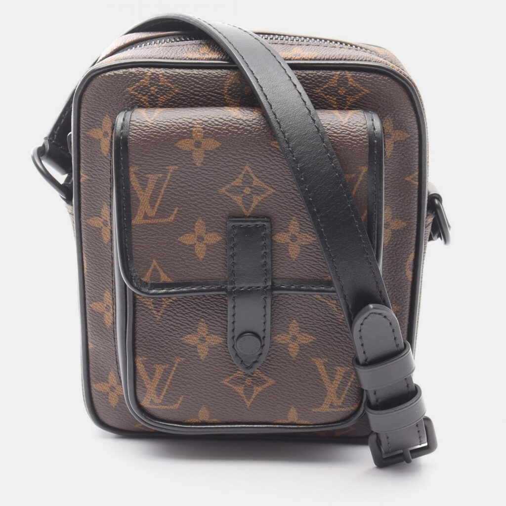 Louis Vuitton Christopher Wearable Wallet Brown Monogram Macassar Canvas Shoulder Bag