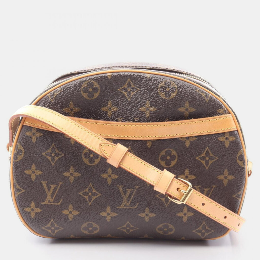 Louis Vuitton Blois Brown Monogram Canvas Leather Shoulder Bag Louis Vuitton Blois Brown Monogram Canvas Leather Shoulder Bag