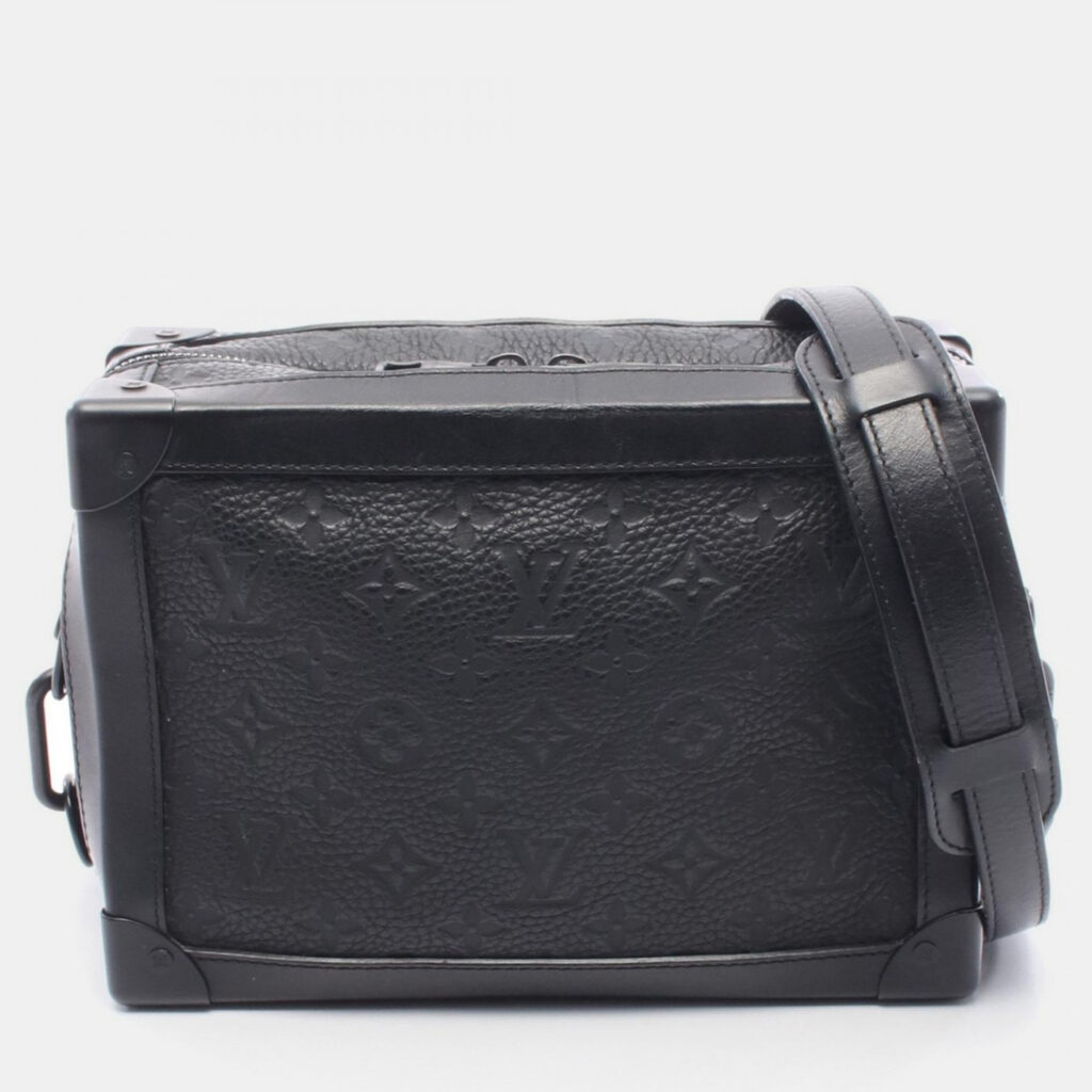 Louis Vuitton Soft Trunk Noir Monogram Clemence Leather Shoulder Bag Louis Vuitton Soft Trunk Noir Monogram Clemence Leather Shoulder Bag