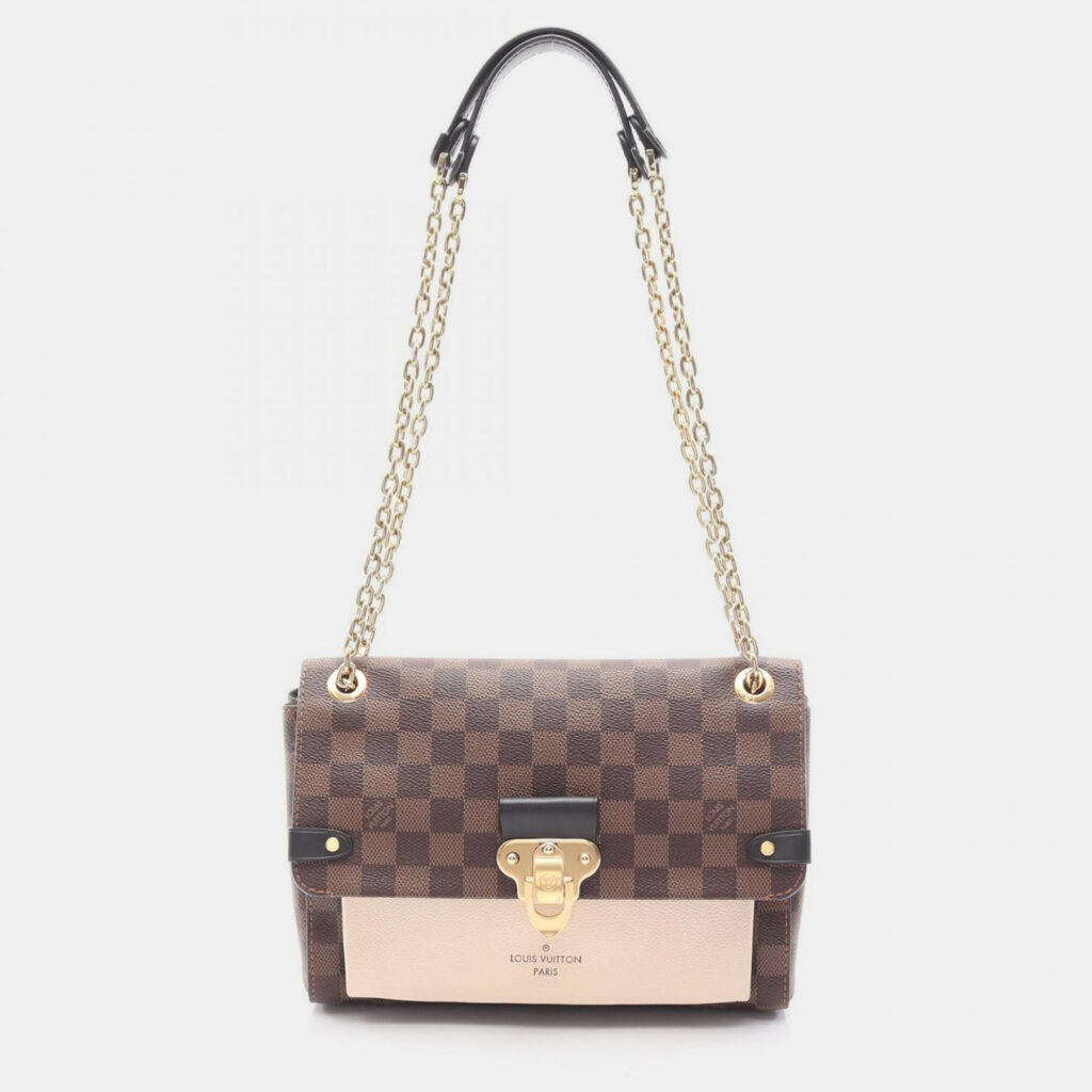 Louis Vuitton Vavin PM Cream Damier Ebene Shoulder Bag Louis Vuitton Vavin PM Cream Damier Ebene Shoulder Bag