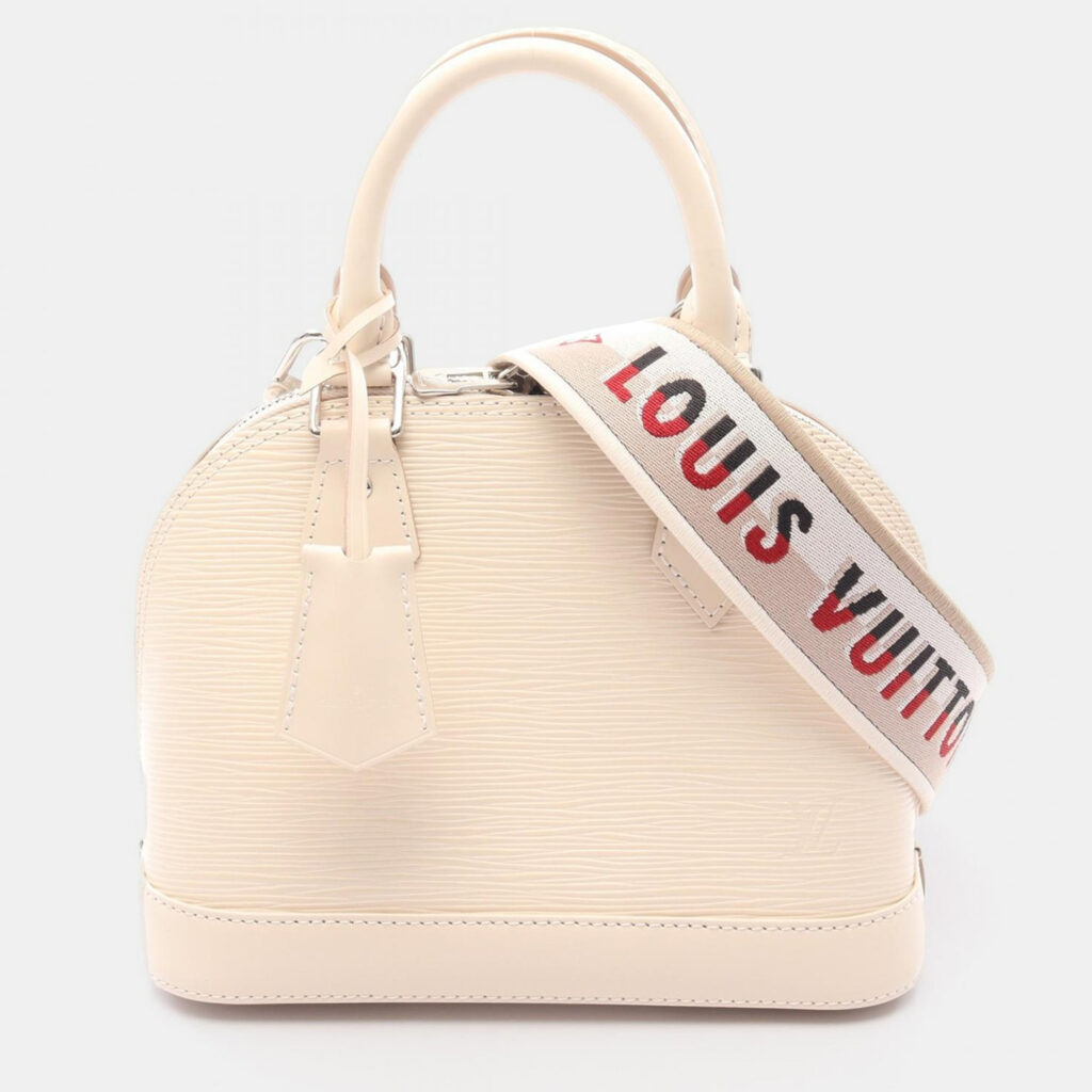 Louis Vuitton Alma BB Beige Quartz Epi Leather Shoulder Handbag Louis Vuitton Alma BB Beige Quartz Epi Leather Shoulder Handbag