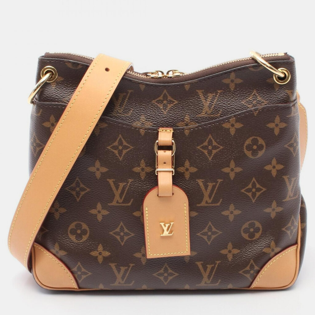 Louis Vuitton Odeon NM PM Brown Monogram Canvas Leather Shoulder Bag