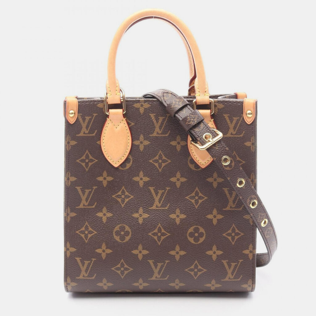 Louis Vuitton Sac Plat BB Brown Monogram Canvas Shoulder Handbag
