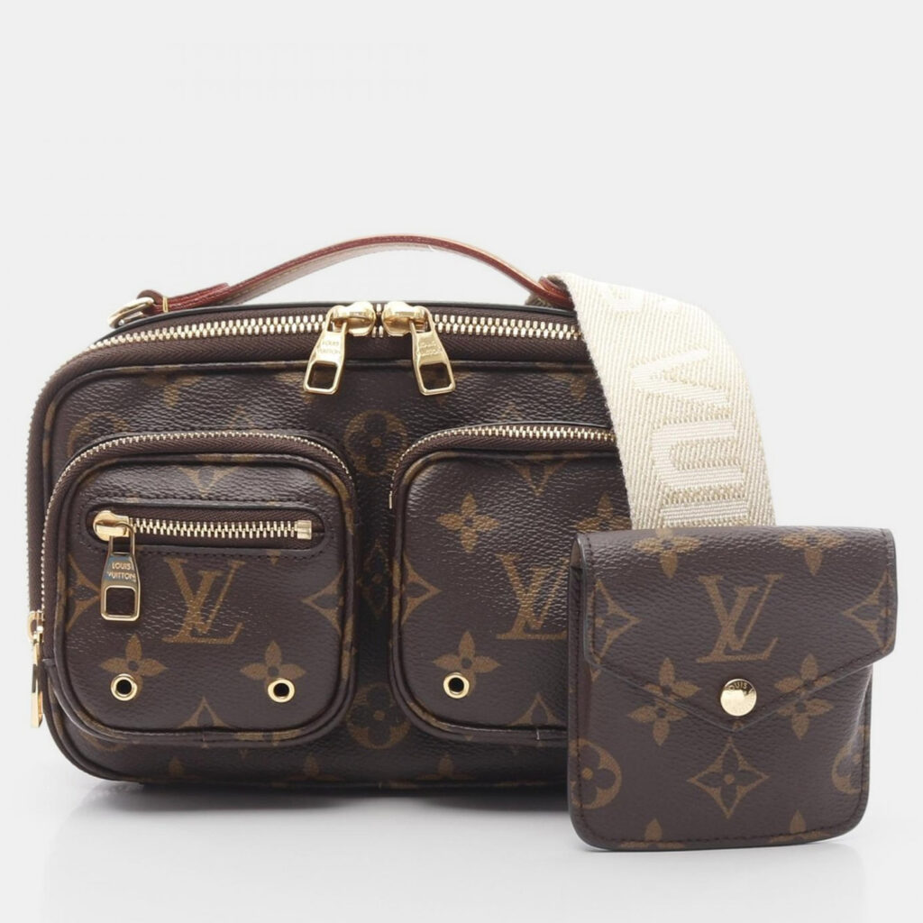 Louis Vuitton Utility Brown Monogram Canvas Crossbody Shoulder Handbag Louis Vuitton Utility Brown Monogram Canvas Crossbody Shoulder Handbag
