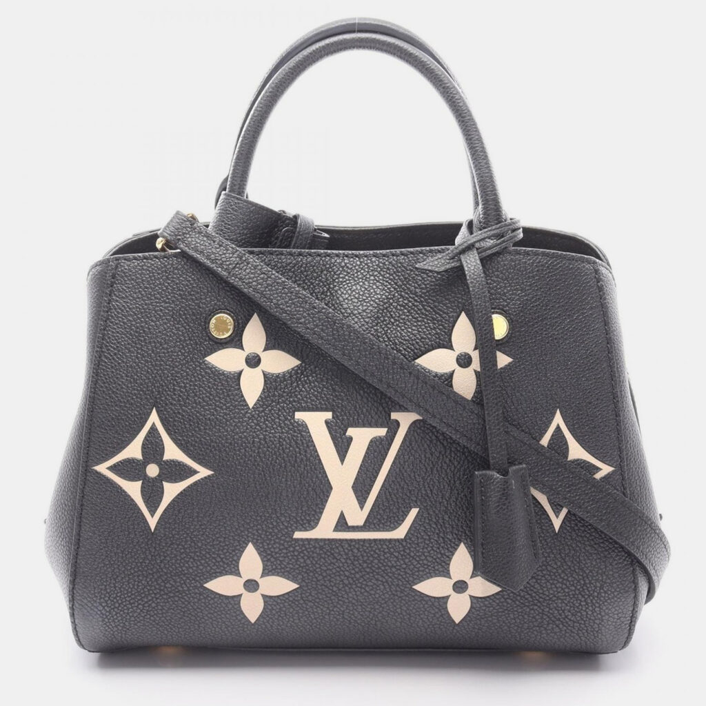 Louis Vuitton Montaigne BB Beige/Black Monogram Empreinte Shoulder Handbag Louis Vuitton Montaigne BB Beige/Black Monogram Empreinte Shoulder Handbag