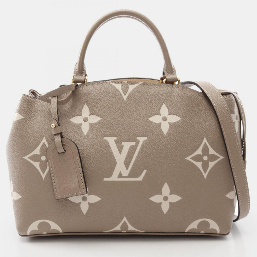 Louis Vuitton Petit Palais PM Bicolor Beige Monogram Empreinte Leather Shoulder Bag