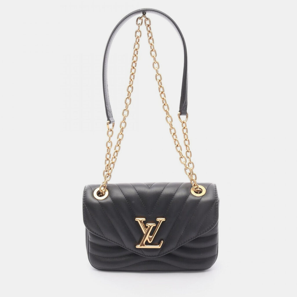 Louis Vuitton New Wave Chain PM Black Leather Shoulder Bag Louis Vuitton New Wave Chain PM Black Leather Shoulder Bag