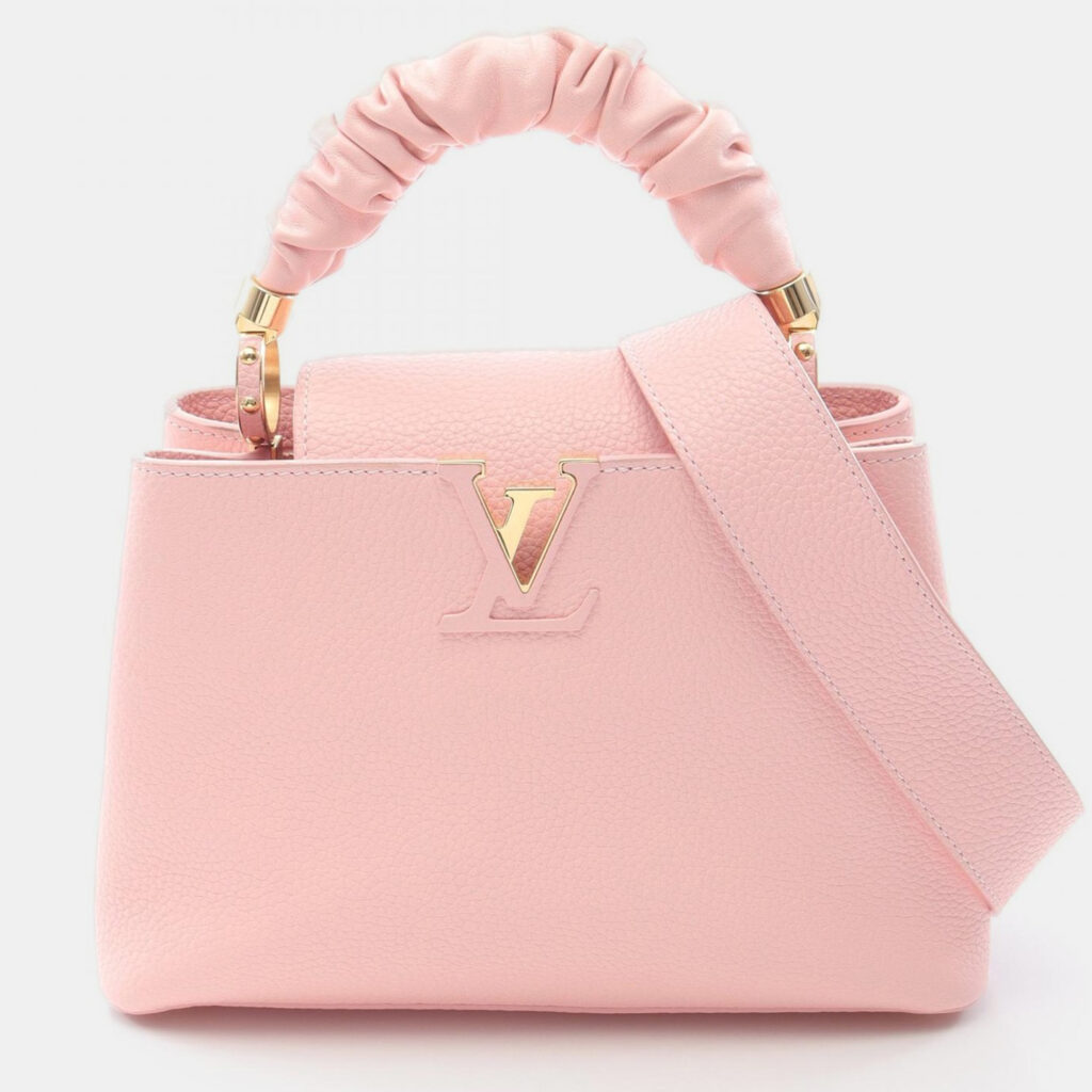 Louis Vuitton Capucines BB Pink Taurillon Leather Shoulder Bag Louis Vuitton Capucines BB Pink Taurillon Leather Shoulder Bag