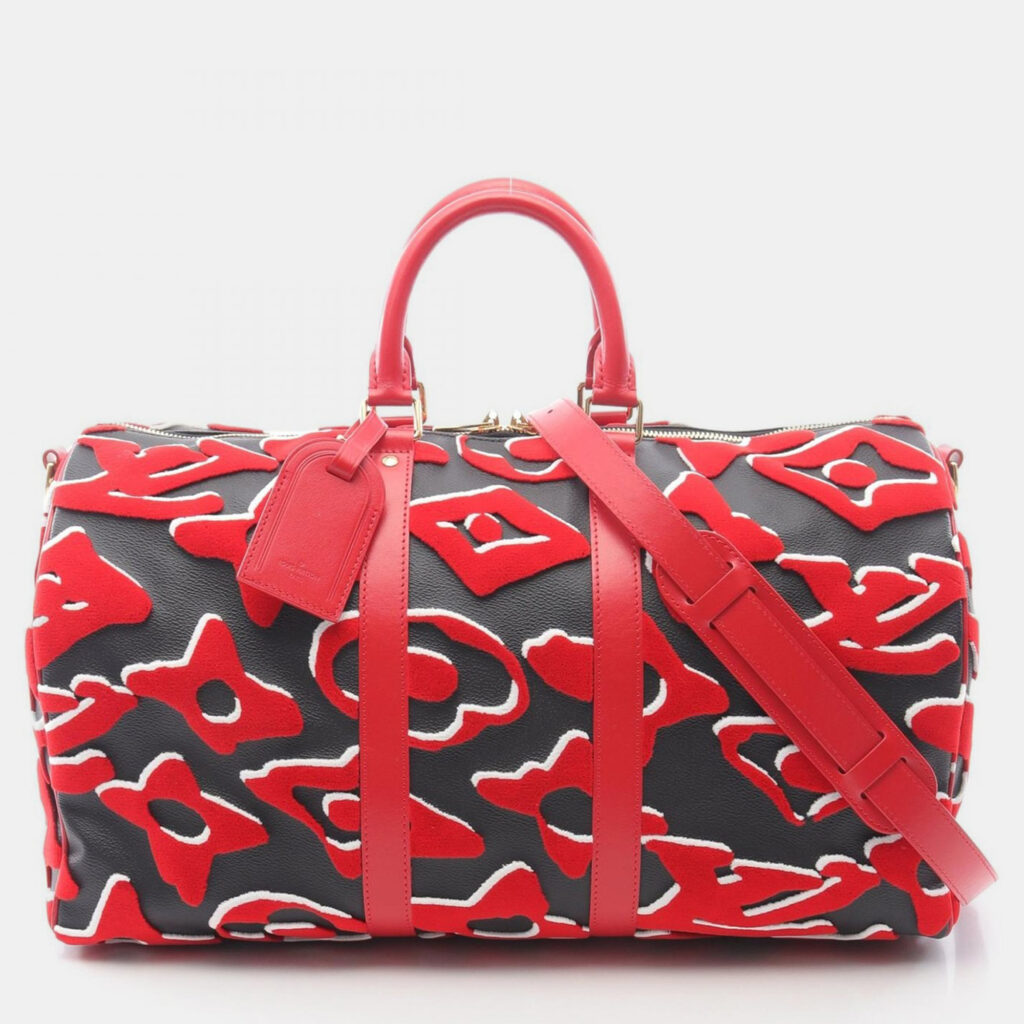 Louis Vuitton X UF Keepall Bandoulière 45 Black/Red Shoulder Bag Louis Vuitton X UF Keepall Bandoulière 45 Black/Red Shoulder Bag