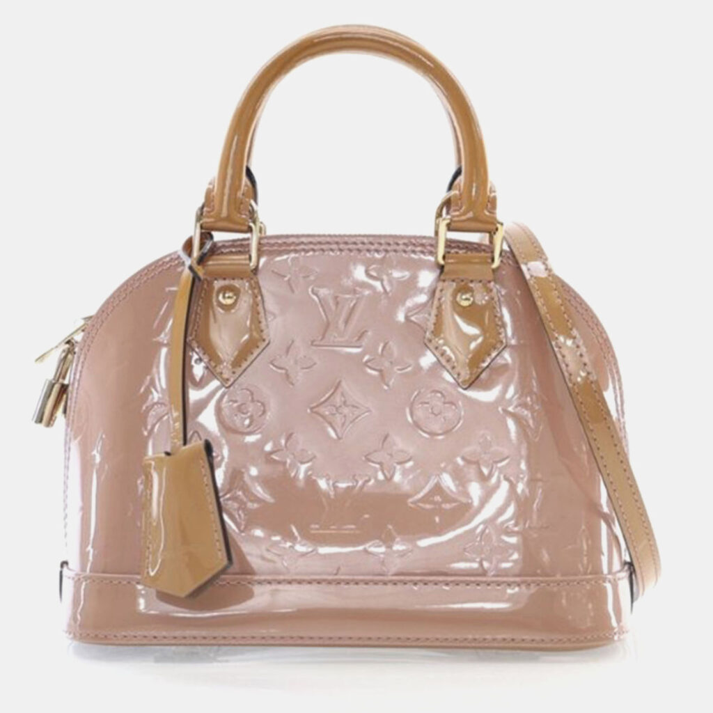 Louis Vuitton Alma BB Beige Patent Leather Shoulder Bag Louis Vuitton Alma BB Beige Patent Leather Shoulder Bag