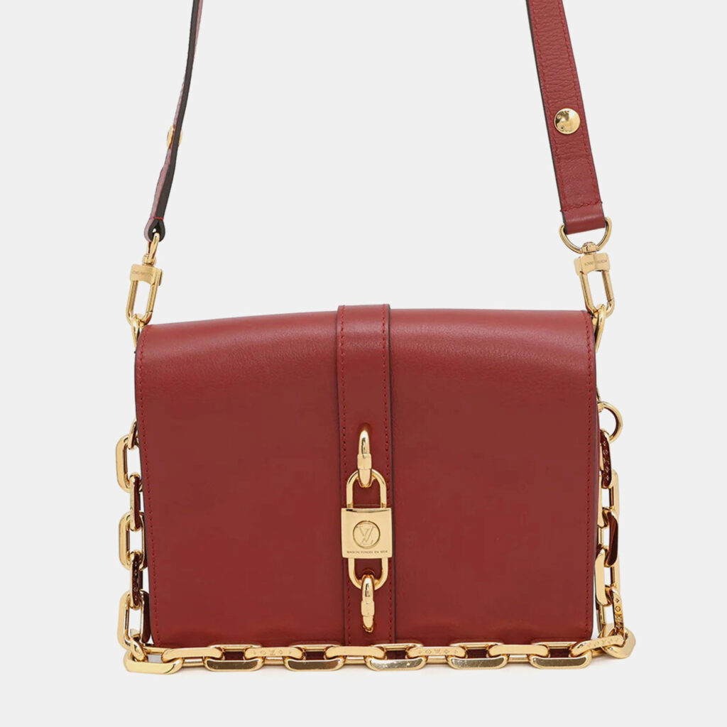 Louis Vuitton Rendezvous Red Leather Shoulder Bag Louis Vuitton Rendezvous Red Leather Shoulder Bag