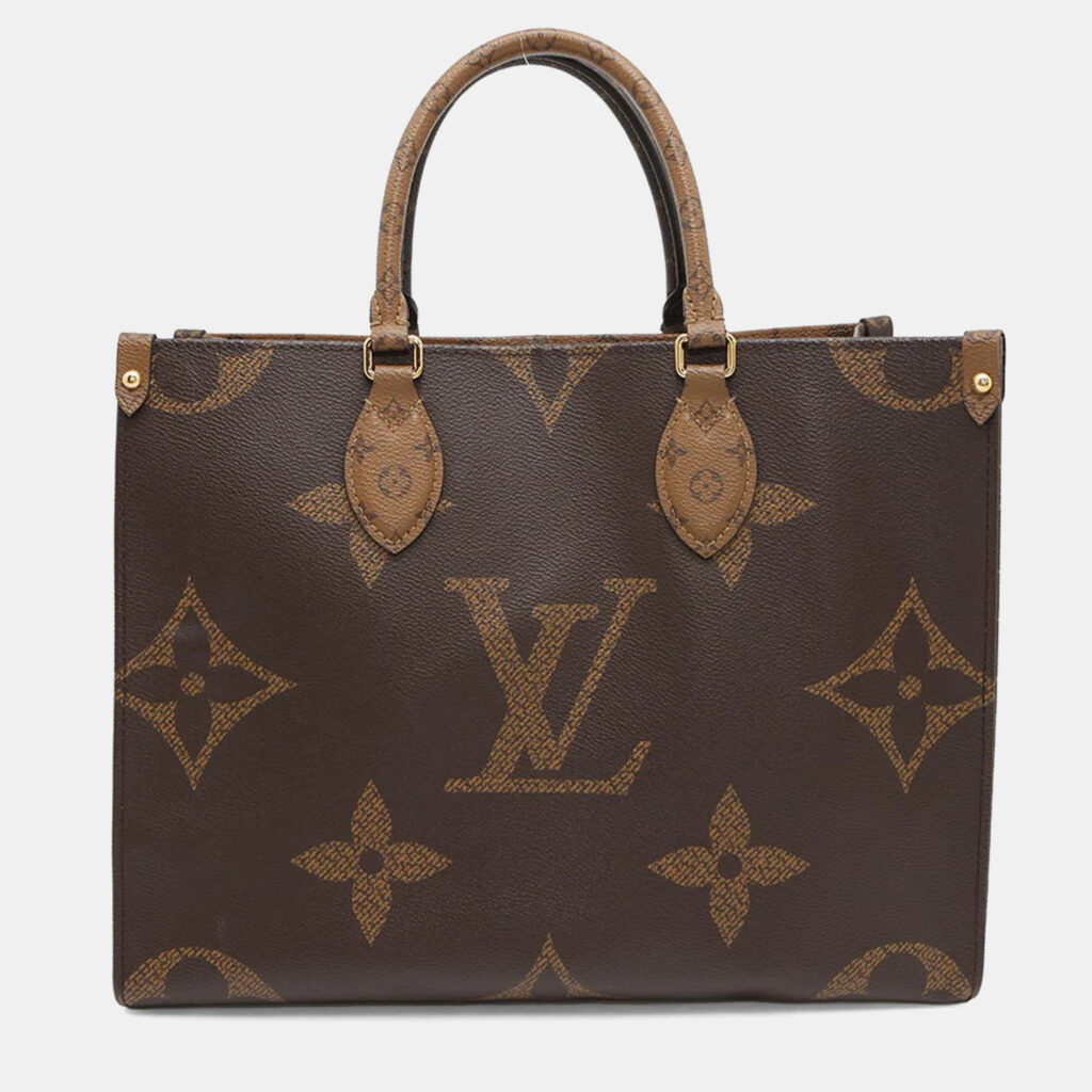 Louis Vuitton Onthego MM Red Monogram Reverse Canvas Tote Bag