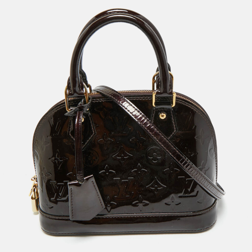 Louis Vuitton Amarante Monogram Vernis Alma BB Bag Louis Vuitton Amarante Monogram Vernis Alma BB Bag