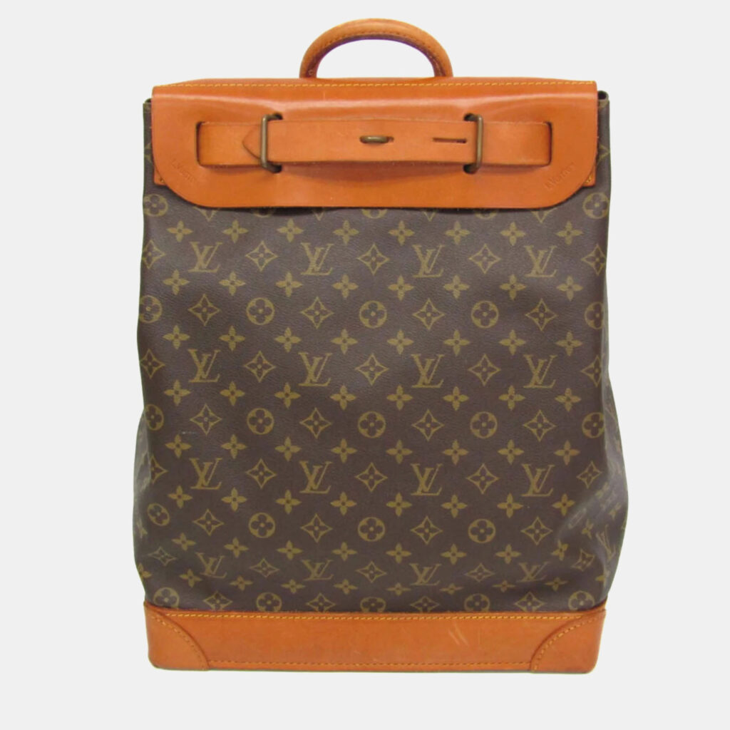 Louis Vuitton Steamer 35 Monogram Brown Canvas Boston Bag Louis Vuitton Steamer 35 Monogram Brown Canvas Boston Bag