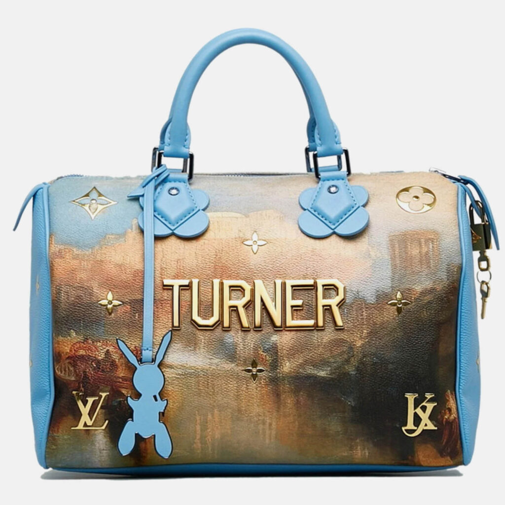 Louis Vuitton Masters Collection Turner Speedy 30 Blue Multicolor Coated Canvas Leather Handbag Louis Vuitton Masters Collection Turner Speedy 30 Blue Multicolor Coated Canvas Leather Handbag