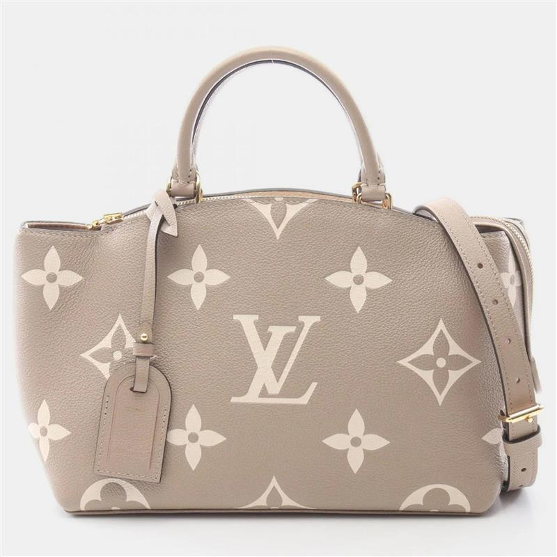 Louis Vuitton Petit Palais PM Tourterelle Creme Beige Monogram Empreinte Leather Handbag Louis Vuitton Petit Palais PM Tourterelle Creme Beige Monogram Empreinte Leather Handbag