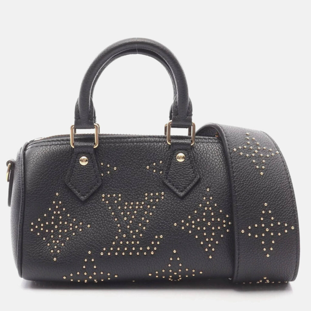 Louis Vuitton Nano Speedy Black Monogram Empreinte Leather Handbag Louis Vuitton Nano Speedy Black Monogram Empreinte Leather Handbag