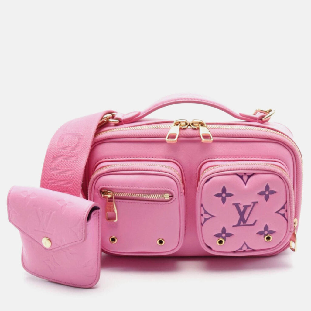 Louis Vuitton Utility Rose/Purple Leather Crossbody Bag Louis Vuitton Utility Rose/Purple Leather Crossbody Bag