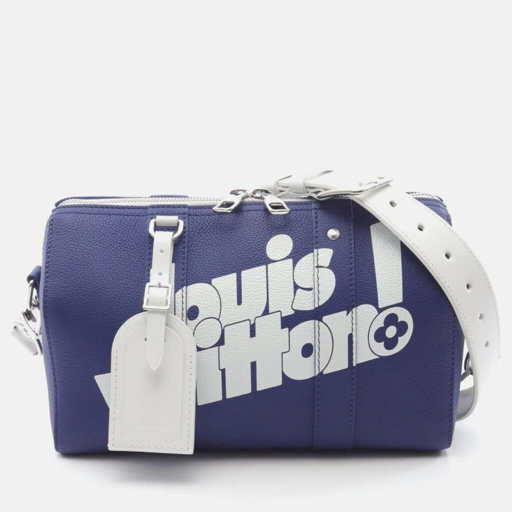 Louis Vuitton City Keepall Everyday LV Blue/White Leather Shoulder Bag