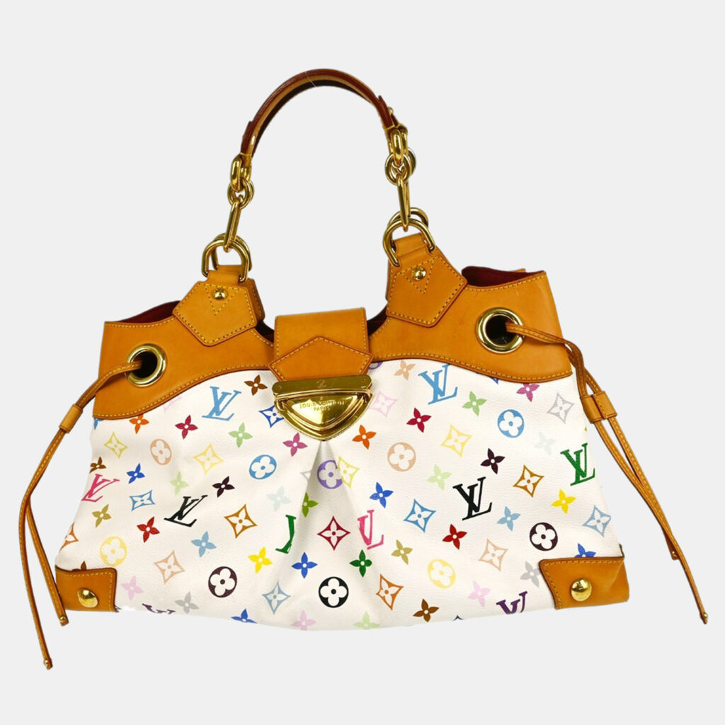 Louis Vuitton Ursula White Multicolor Monogram Canvas Shoulder Bag Louis Vuitton Ursula White Multicolor Monogram Canvas Shoulder Bag