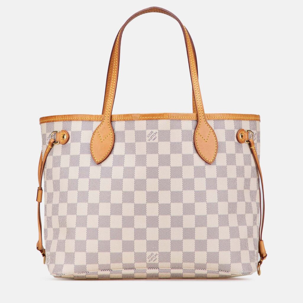 Louis Vuitton White Damier Azur Neverfull PM Bag