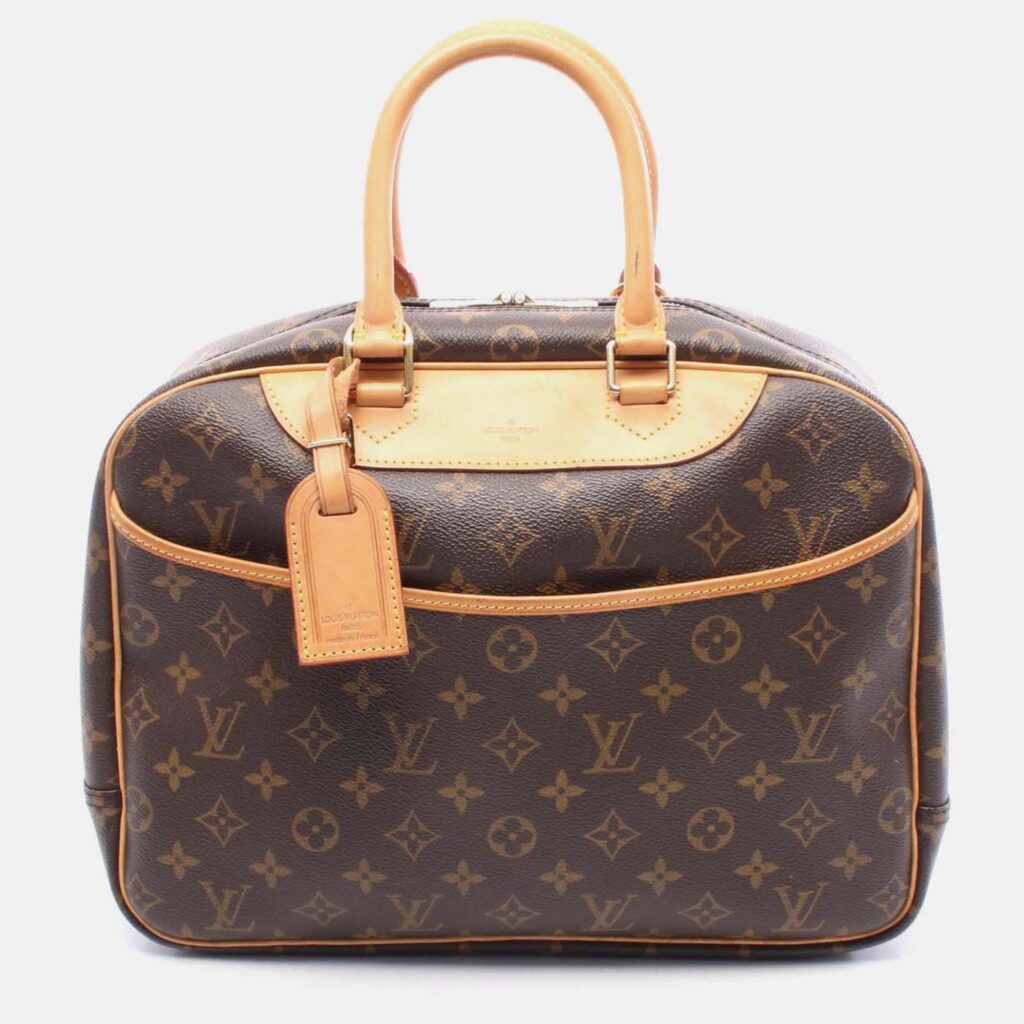 Louis Vuitton Deauville Bowling Vanity Handbag M47270 Monogram Canvas Used Women Louis Vuitton Deauville Bowling Vanity Handbag M47270 Monogram Canvas Used Women