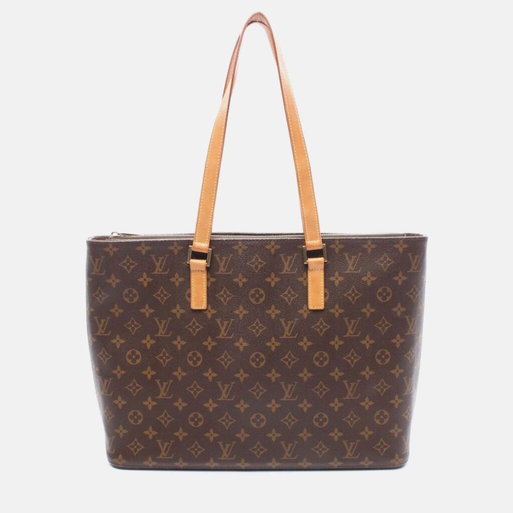 Louis Vuitton Luco Shoulder Tote Bag M51155 Monogram Canvas Leather Used Women