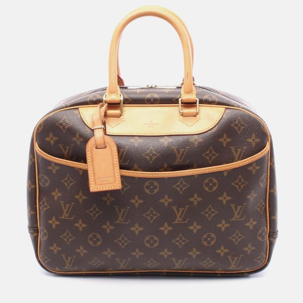 Louis Vuitton Deauville Bowling Vanity Handbag M47270 Monogram Canvas Used Women Louis Vuitton Deauville Bowling Vanity Handbag M47270 Monogram Canvas Used Women