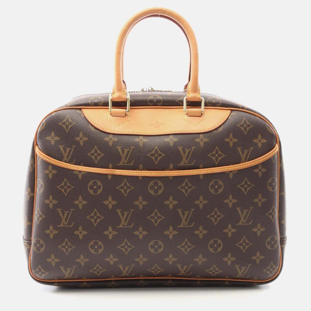 Louis Vuitton Deauville Bowling Vanity Handbag M47270 Monogram Canvas Used Women Louis Vuitton Deauville Bowling Vanity Handbag M47270 Monogram Canvas Used Women
