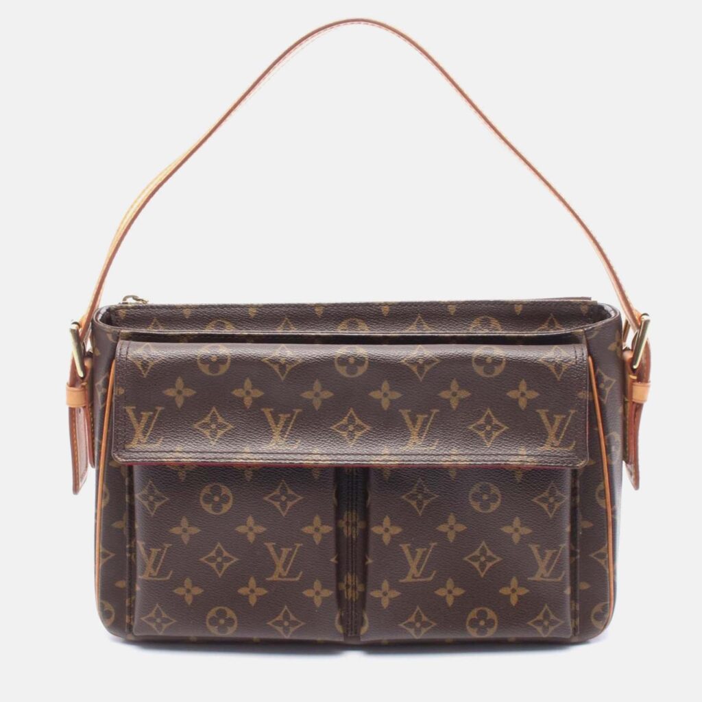 Louis Vuitton Vivacite Gm Shoulder Hand Bag M51163 Monogram Canvas Used Women