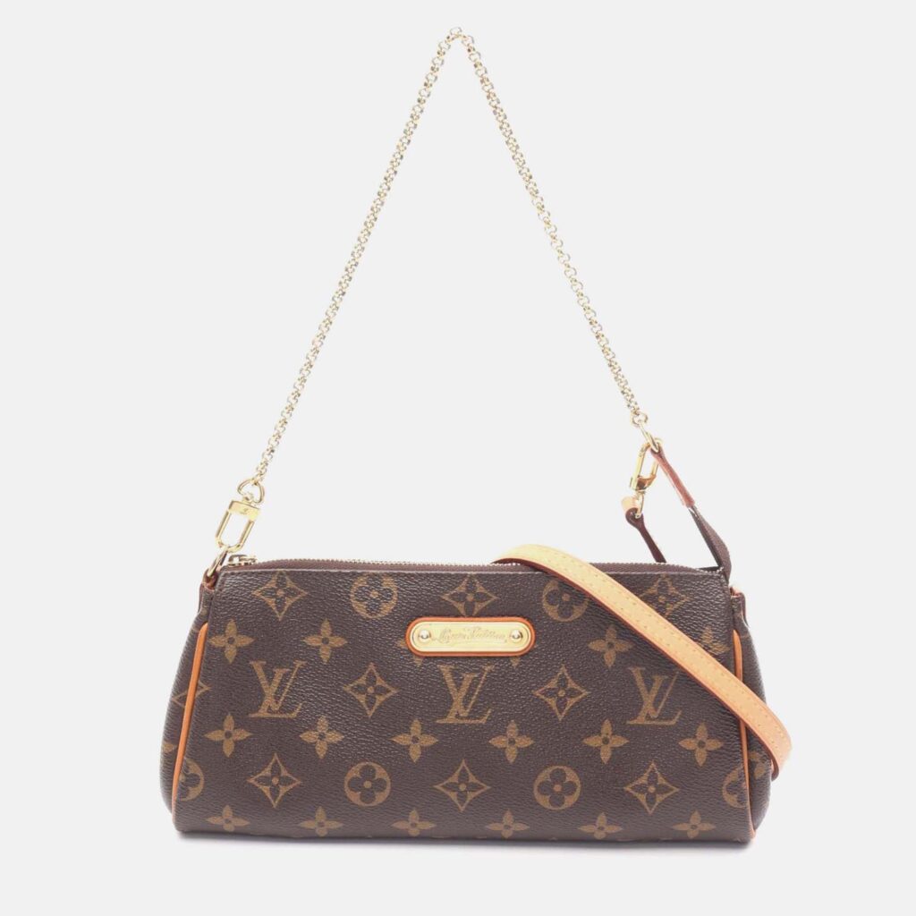 Louis Vuitton Eva Shoulder Bag M95567 Monogram Canvas Leather Brown Used Women Louis Vuitton Eva Shoulder Bag M95567 Monogram Canvas Leather Brown Used Women