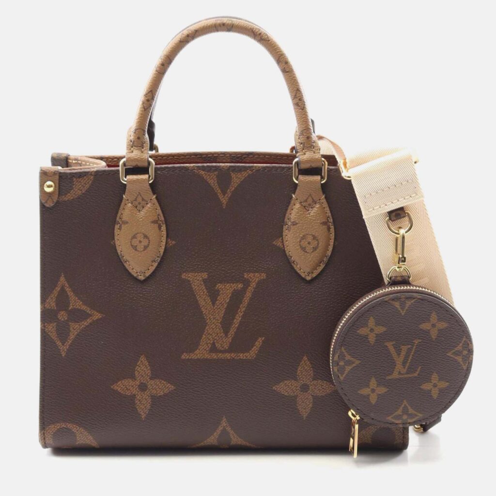 Louis Vuitton Onthego Pm Shoulder Handbag M46373 Monogram Giant Reverse Used Lv