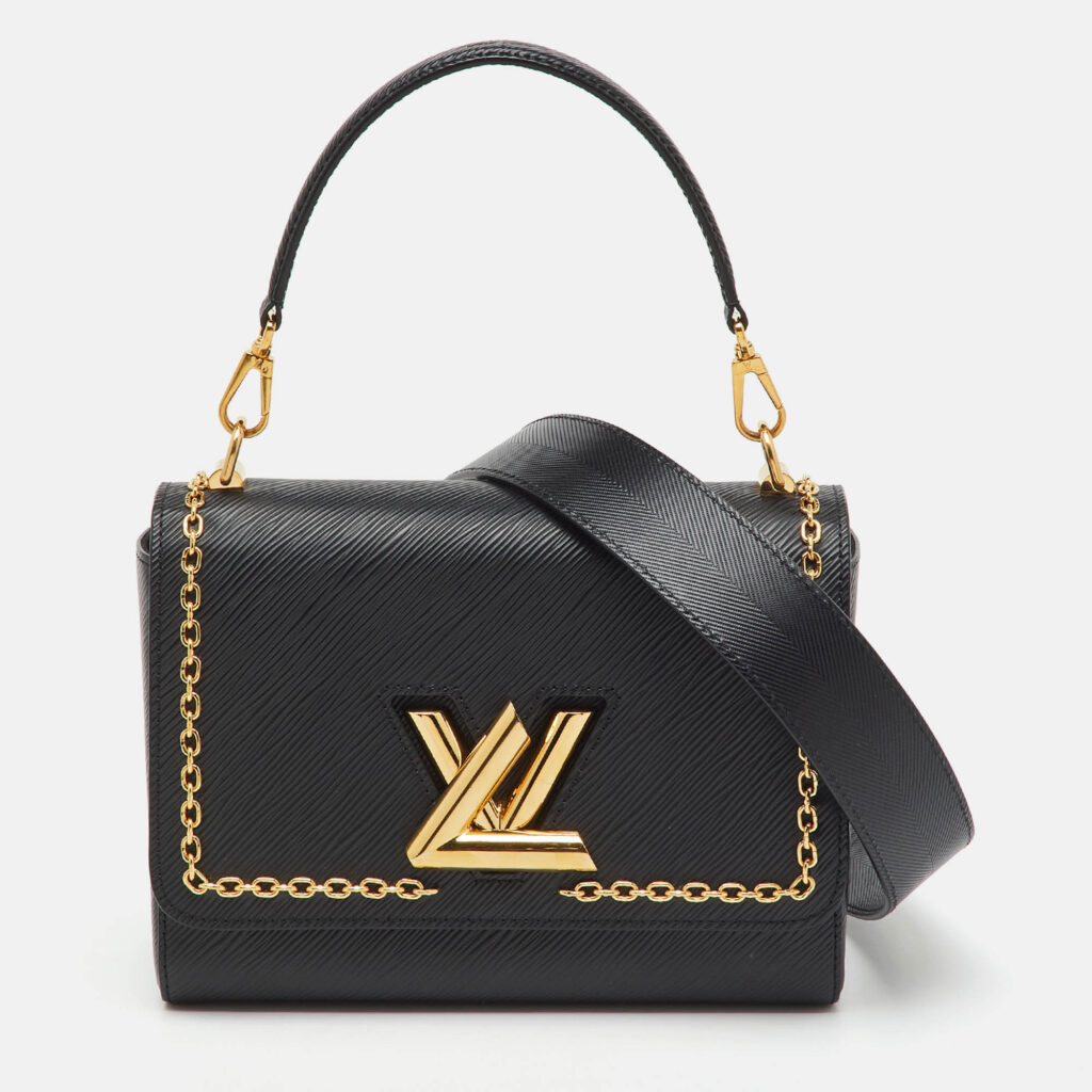 Louis Vuitton Black Epi Leather Limited Edition Twist MM Bag Louis Vuitton Black Epi Leather Limited Edition Twist MM Bag