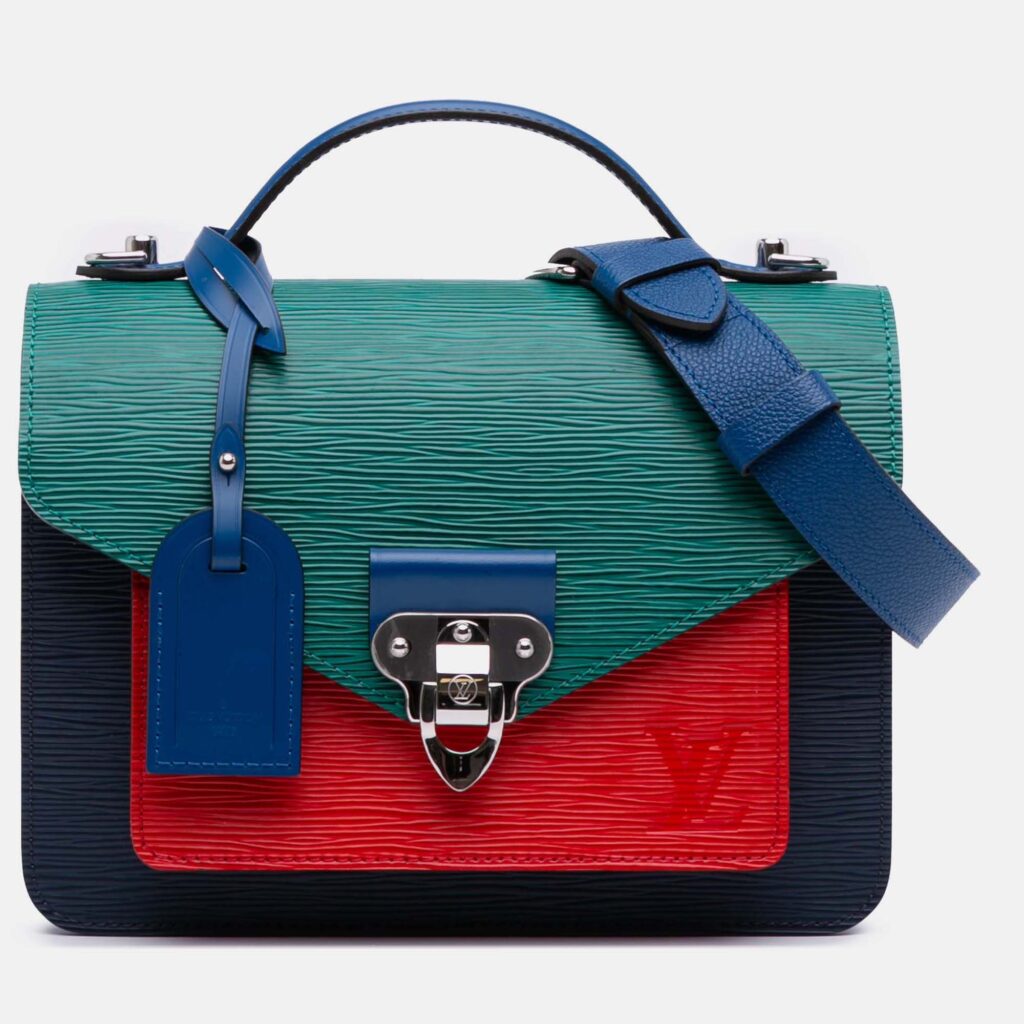Louis Vuitton Navy Blue Tricolor Epi Neo Monceau Louis Vuitton Navy Blue Tricolor Epi Neo Monceau