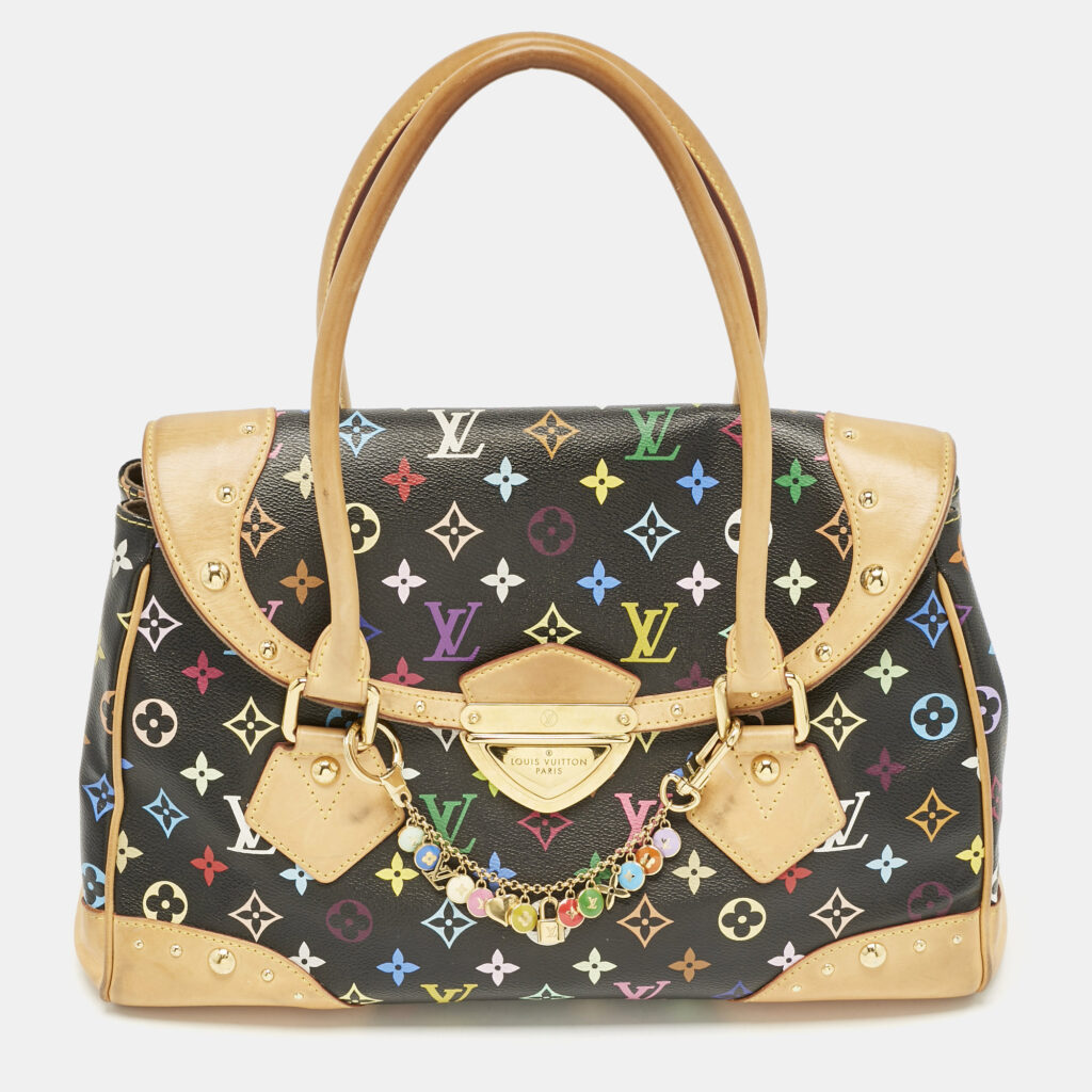 Louis Vuitton Black Multicolor Monogram Canvas Beverly GM Bag Louis Vuitton Black Multicolor Monogram Canvas Beverly GM Bag