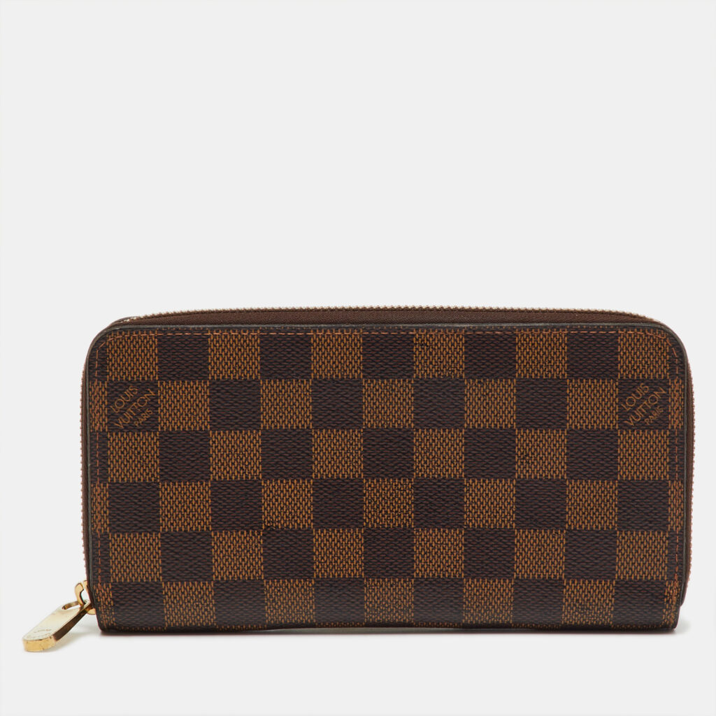 Louis Vuitton Damier Ebene Canvas Zippy Wallet Louis Vuitton Damier Ebene Canvas Zippy Wallet