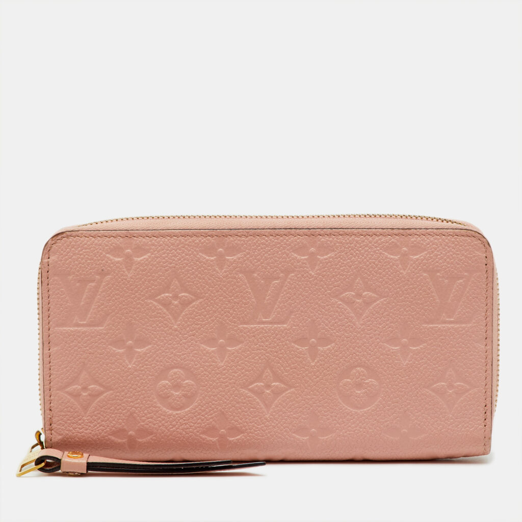 Louis Vuitton Rose Poudre Monogram Empreinte Leather Zippy Wallet Louis Vuitton Rose Poudre Monogram Empreinte Leather Zippy Wallet