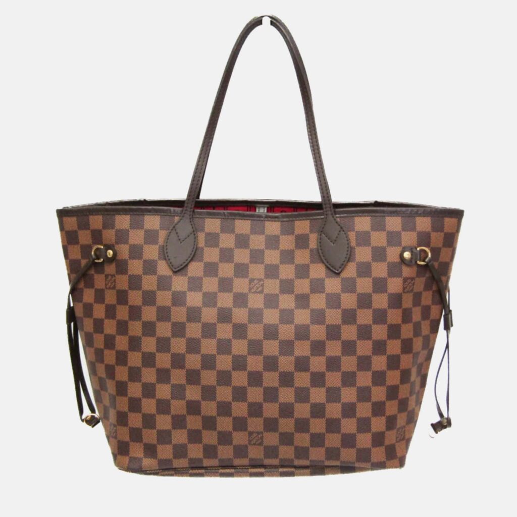 Louis Vuitton Neverfull MM Brown Damier Ebene Coated Canvas Tote Bag