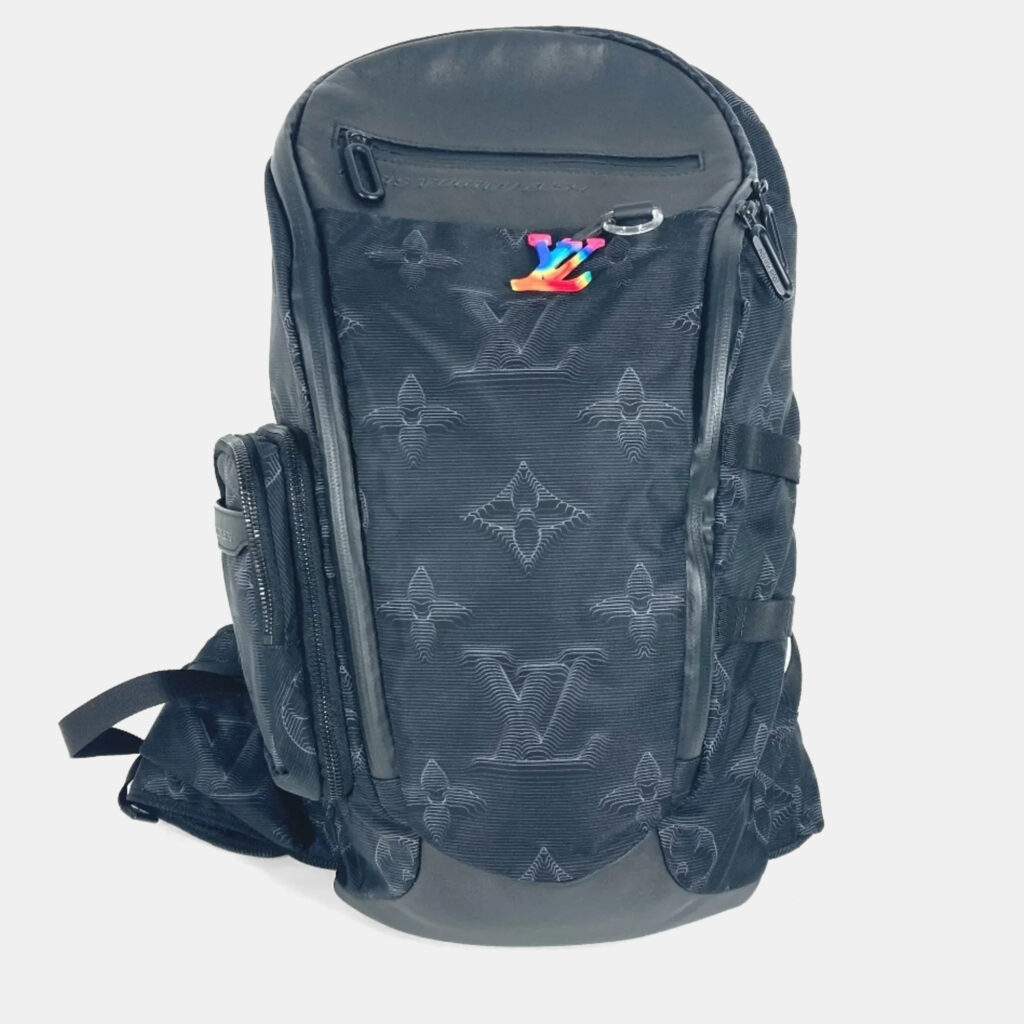 Louis Vuitton 3D Monogram Black Nylon Leather Backpack Louis Vuitton 3D Monogram Black Nylon Leather Backpack