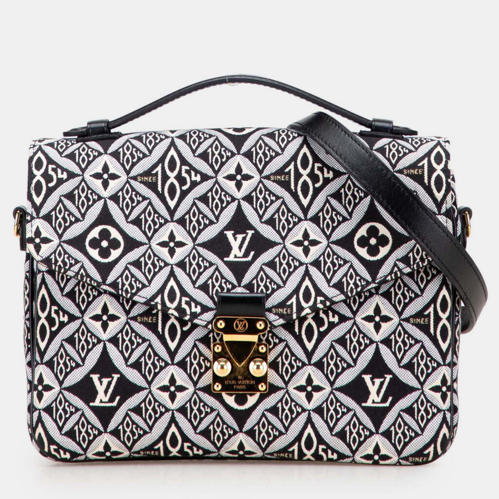 Louis Vuitton Black White Monogram Jacquard Since 1854 Pochette Metis Louis Vuitton Black White Monogram Jacquard Since 1854 Pochette Metis