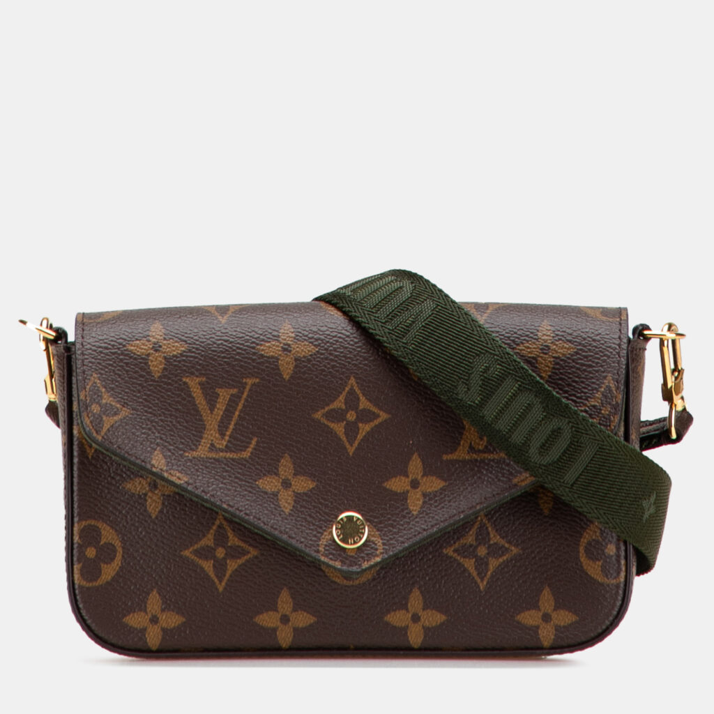 Louis Vuitton Brown Monogram Felicie Strap And Go Louis Vuitton Brown Monogram Felicie Strap And Go