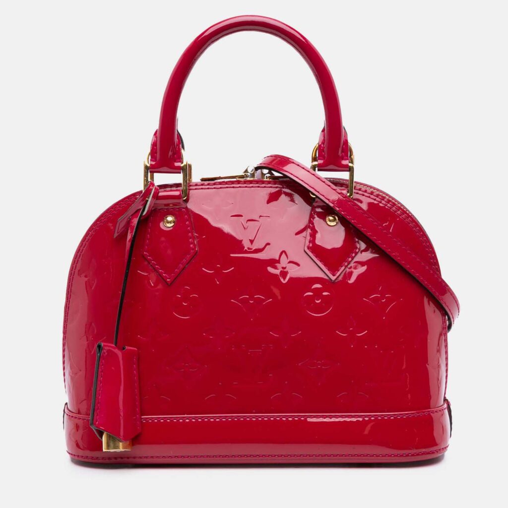 Louis Vuitton Red Monogram Vernis Alma BB Louis Vuitton Red Monogram Vernis Alma BB