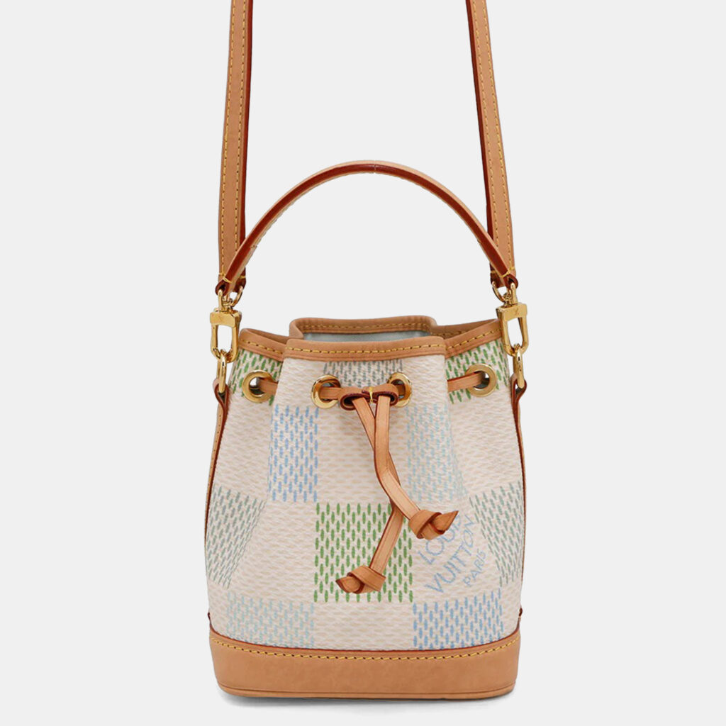 Louis Vuitton Nano Noe Pistachio Green Damier Licious Handbag Louis Vuitton Nano Noe Pistachio Green Damier Licious Handbag