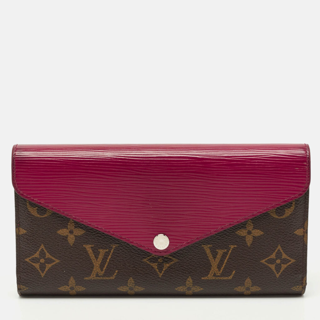 Louis Vuitton Fuchsia Epi Leather and Monogram Canvas Marie-Lou Long Wallet Louis Vuitton Fuchsia Epi Leather and Monogram Canvas Marie-Lou Long Wallet
